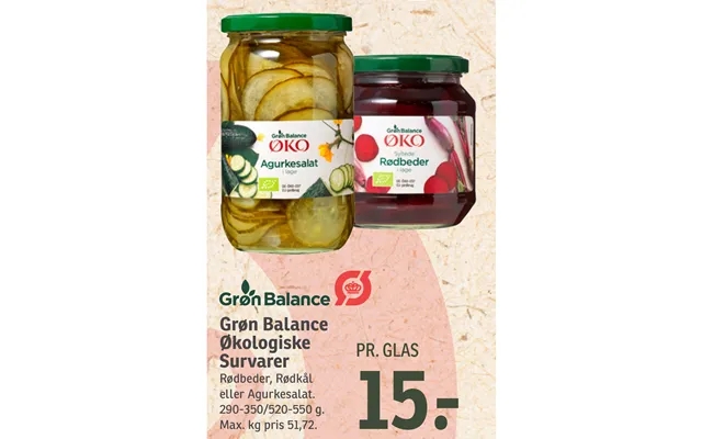 Grøn Balance Økologiske Survarer product image