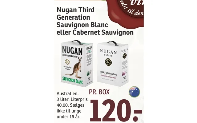Nugan third generation sauvignon blanc or cabernet sauvignon product image