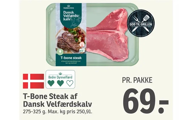 T-bone steak of danish velfærdskalv product image