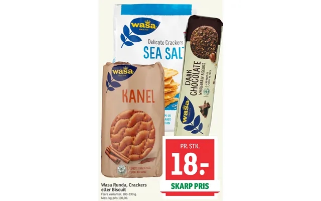 Wasa runda, crackers or biscuit product image
