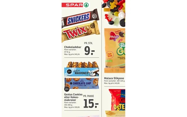 Chocolate bar malaco bag of goodies product image
