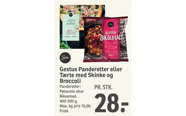 Gestus Panderetter Eller Tærte Med Skinke Og Broccoli product image