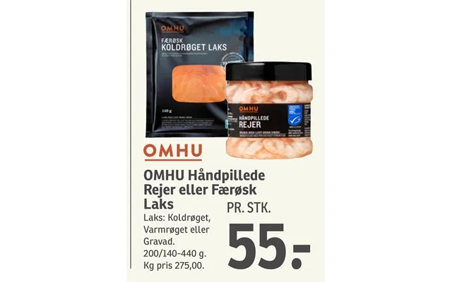 Omhu Håndpillede Rejer Eller Færøsk Laks product image