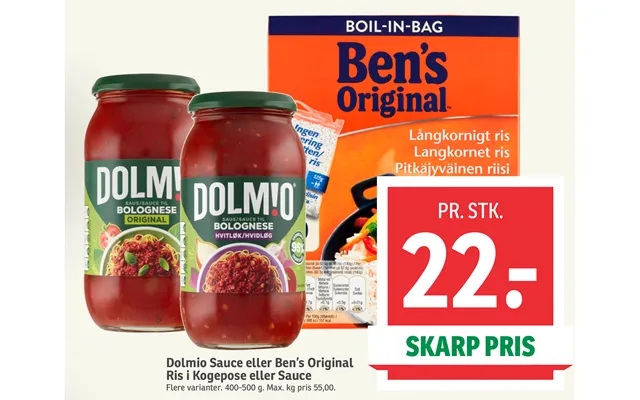 Dolmio sauce or legs’p original rice in kogepose or sauce product image