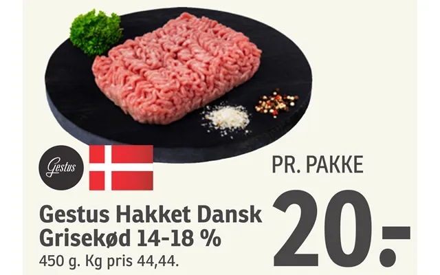 Gestus Hakket Dansk Grisekød 14-18 % product image
