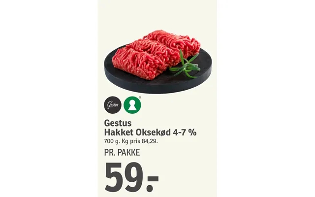 Gestus Hakket Oksekød 4-7 % product image