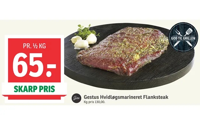 Gestus Hvidløgsmarineret Flanksteak product image