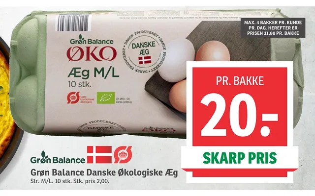 Green balance danish organic eggs product image