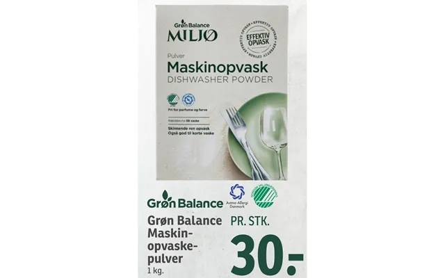 Green balance dishwashing powder product image