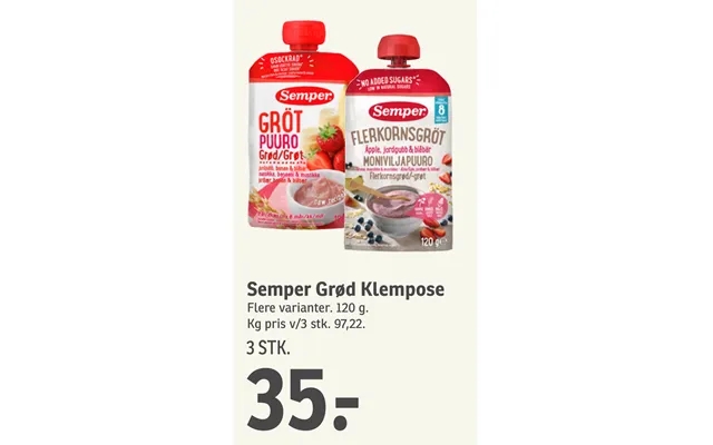 Semper porridge klempose product image