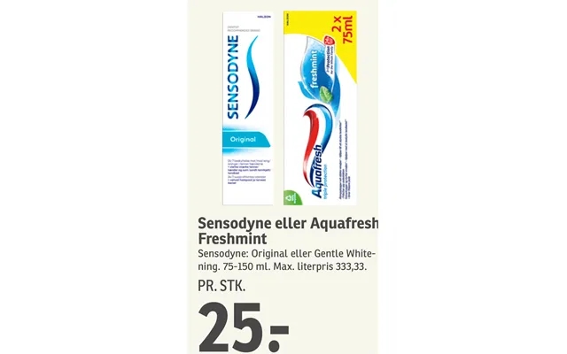 Sensodyne Eller Aquafresh Freshmint product image