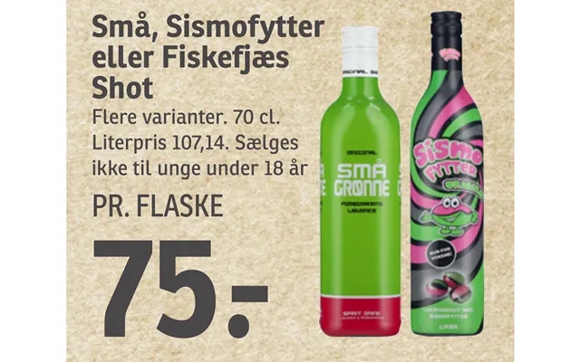 Små, Sismofytter Eller Fiskefjæs Shot product image