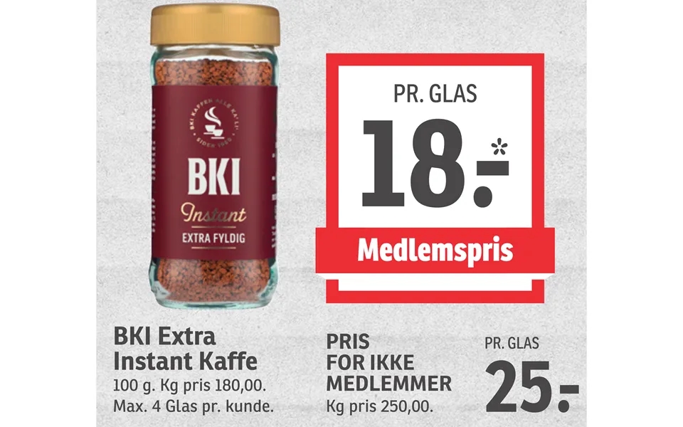 Bki Extra Instant Kaffe
