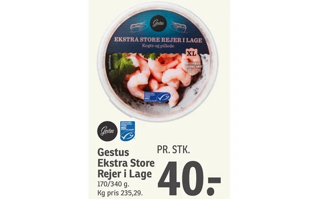 Gestus Ekstra Store Rejer I Lage product image