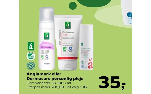 Änglamark or dermacare personal care product image