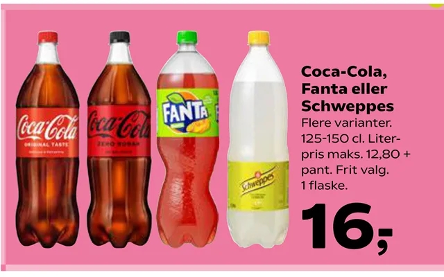 Coca-cola, fanta or schweppes product image