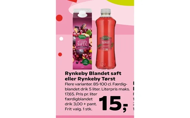 Rynkeby Blandet Saft Eller Rynkeby Tørst product image