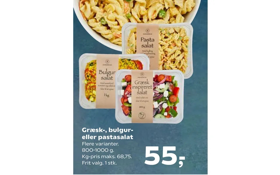 Greek-, bulgureller pasta salad