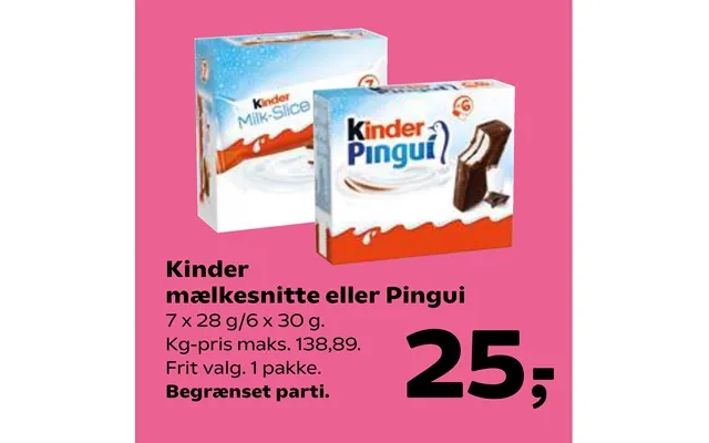 Kinder Mælkesnitte Eller Pingui product image