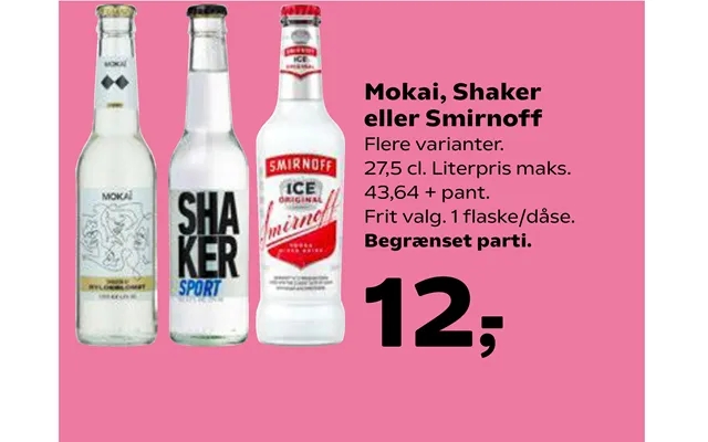 Mokai, shaker or smirnoff product image