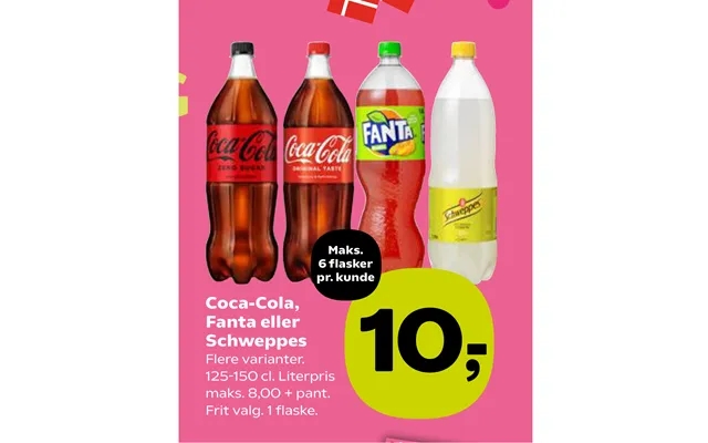 Coca-cola, fanta or schweppes product image