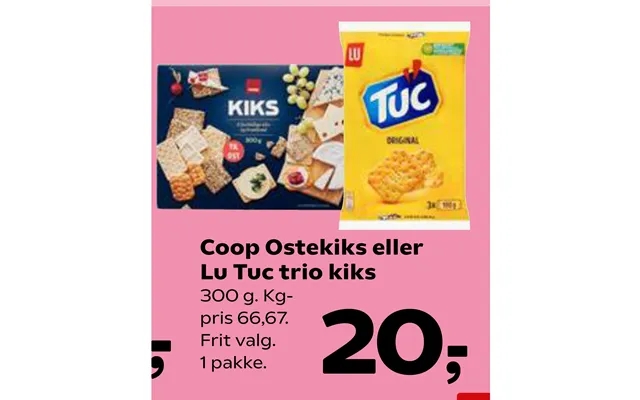 Coop cheese biscuits or lu tuc trio biscuits product image