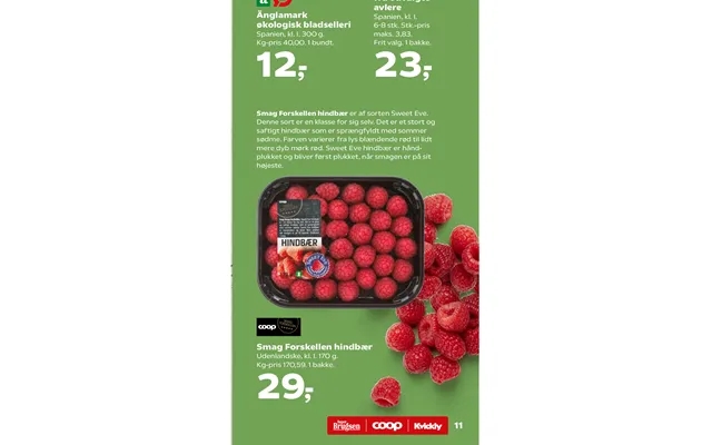Änglamark organic celery stone fruits growers taste difference raspberries product image
