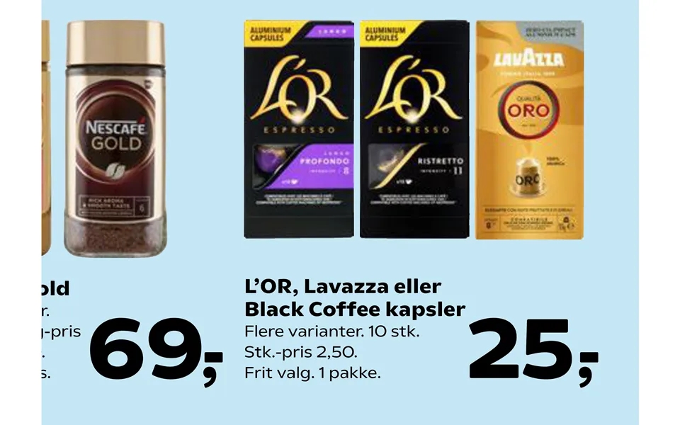 Black Coffee Kapsler Nescafé Gold