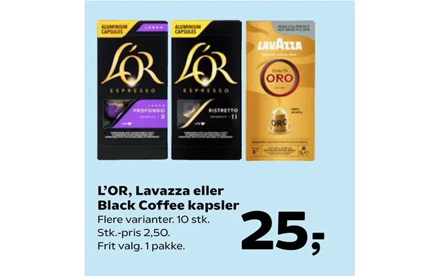 Black coffee capsules product image