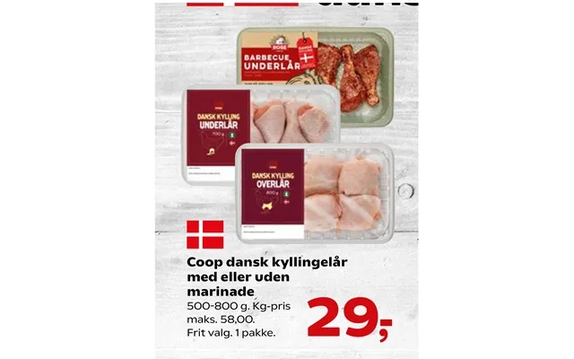 Coop Dansk Kyllingelår Med Eller Uden Marinade product image