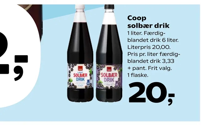 Coop blackcurrant beverage product image