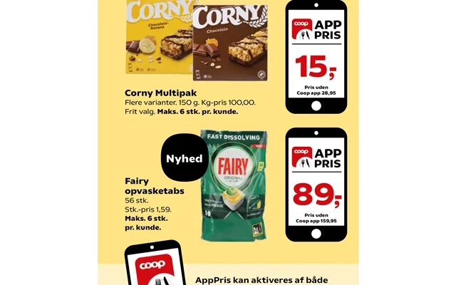 Corny multipack fairy detergent tablets product image