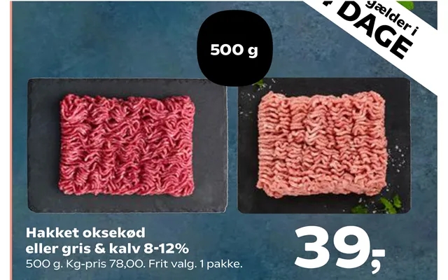 Hakket Oksekød Eller Gris & Kalv 8-12% product image