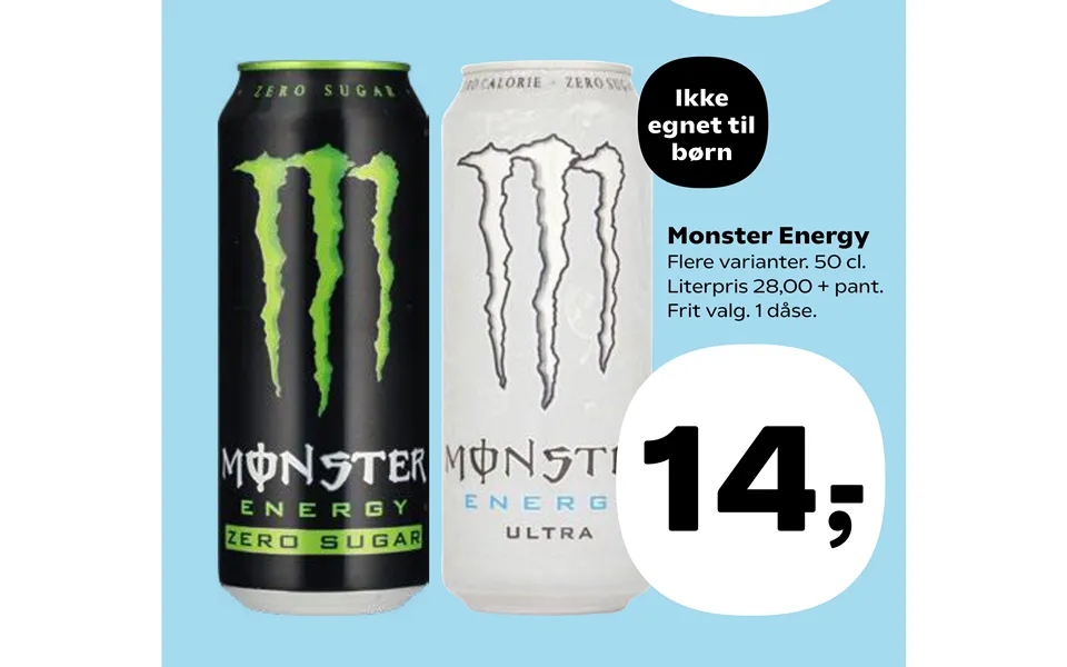 Not suitable to children monster energy