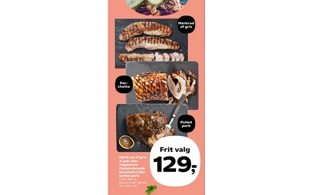 Mørbrad Af Gris Slagterens Hjemmelavede Porchetta Eller Pulled Pork product image