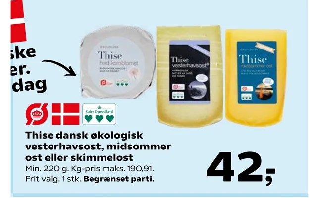Thise danish organic vesterhavsost, midsummer cheese or blue cheese product image