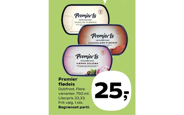 Premier ice cream product image