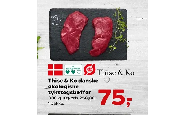 Thise & cow danish organic tykstegsbøffer product image