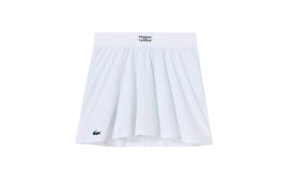 Lacoste Pleat Back Ultra-dry Skirt Women White Green