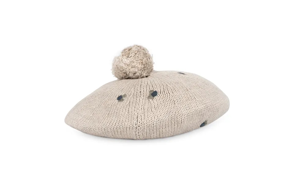 Bibou Knitted Beret - Pistachio Shell Melange