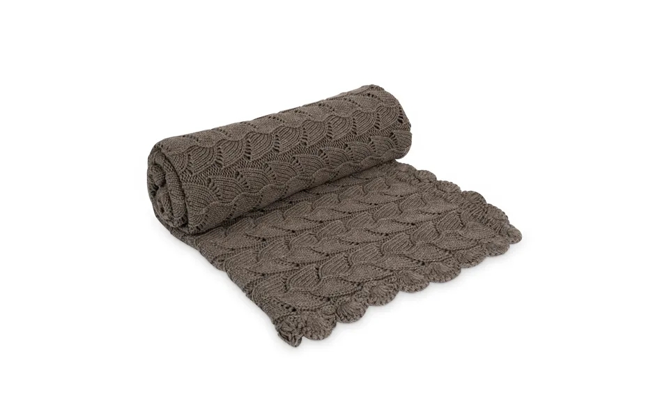 Chiffonette Knitted Blanket - Earth Brown Melange