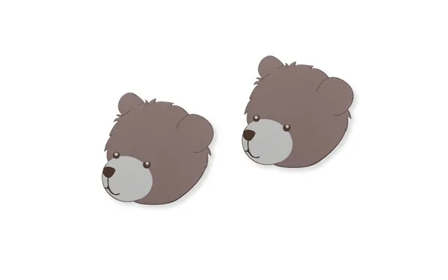 Shane Wooden Wall Hooks 2-pack - Bear Head product image