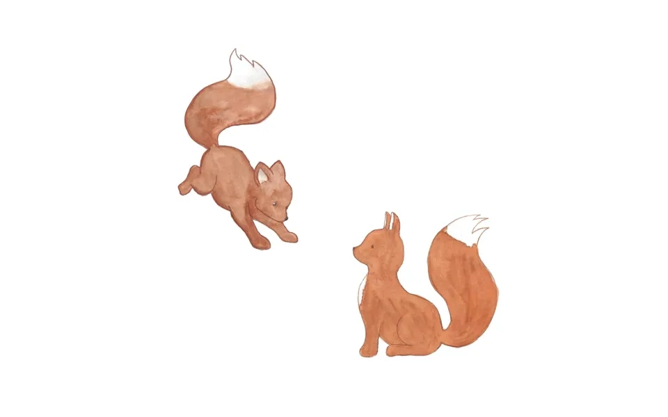 Wallsticker foxes - multi