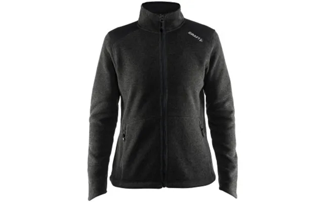 Craft noble zip jacket heavy knit fleece women black polyester small lady product image