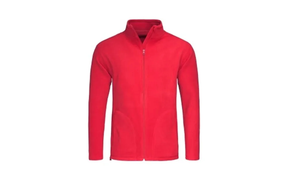 Stedman Active Fleece Jacket For Men Rød Polyester Large Herre