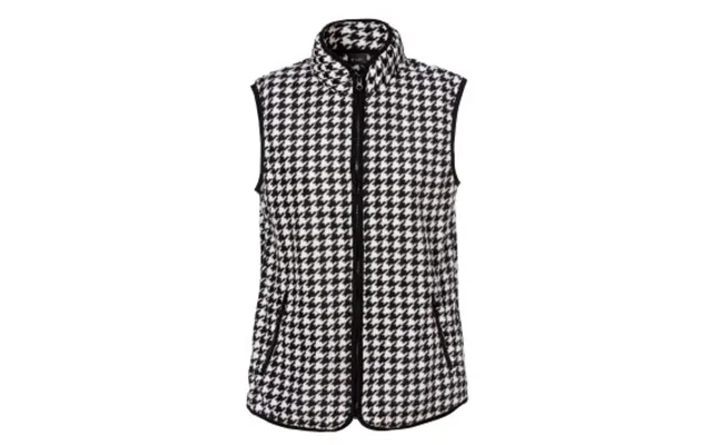 Trofe Houndstooth Vest Sort Polyester Large Dame product image