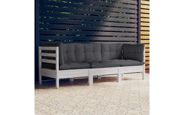 Vidaxl 3-personers Garden Bed With Anthracite Cushions Massively Pine product image