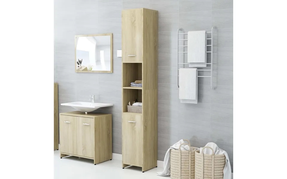 Vidaxl bathroom cabinet 30x30x183,5 cm designed wood sonoma oak