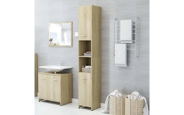 Vidaxl bathroom cabinet 30x30x183,5 cm designed wood sonoma oak product image