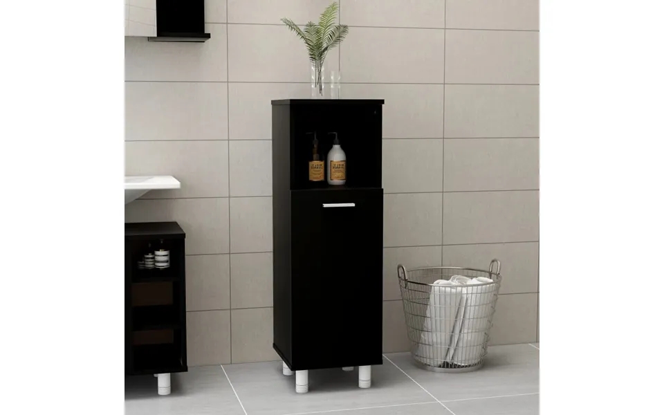 Vidaxl bathroom cabinet 30x30x95 cm designed wood black